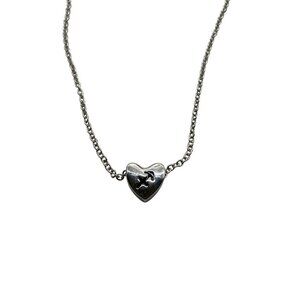 Sagittarius Constellation Heart Pendant Necklace Silver Tone Minimalist Jewelry